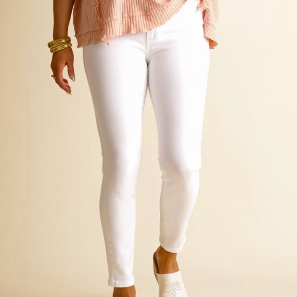 Judy Blue Women's White Skinny Jeans